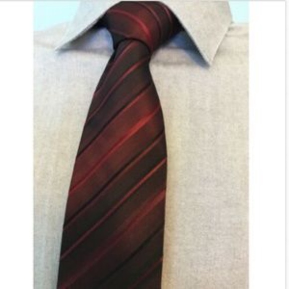 Men's Alfani Striped Handmade Textured Silk Tie - Picture 7 of 7